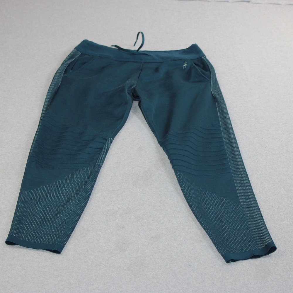 Smartwool Jogger Pants Womens M Blue IntraKnit Tapered Blue Running Hiking Layer